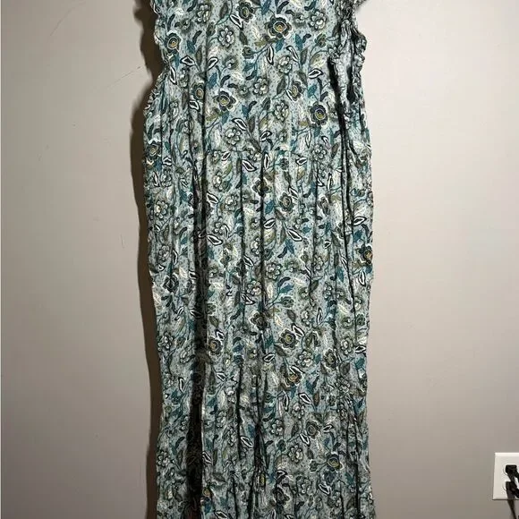 Sonoma button down Blue Floral Maxi Dress plus size 4X - Picture 10 of 13